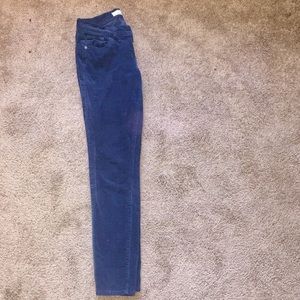 Green Blue Corduroy Skinny Pant
